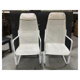 Lloyd Loom style bouncy patio chairs