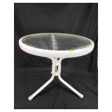 Small glass top outdoor table