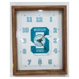 Framed Michigan State clock