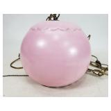 Vintage pink ceramic hanging light