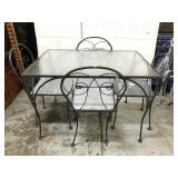 Vintage patio table w/ four chairs
