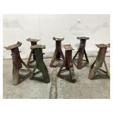 Lot of seven jack stands