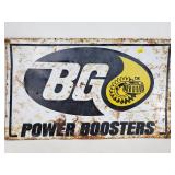 BG power boosters vintage advertising sign