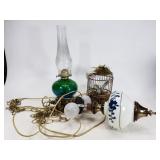 Oil lamp and chandelier fixture