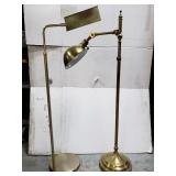 2 brass floor lamps