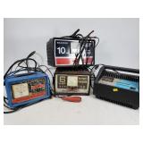 Lot of 4 battery chargers