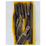 Lot of files and wire brushes