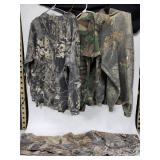 Lot of long and short sleeve camo shirts