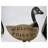Wood duck welcome sign