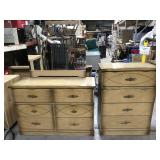 Vintage bedroom set with mirror