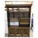 Wood storage cabinet