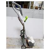 10" electric snow thrower and hose reel cart