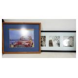 Car and city framed art