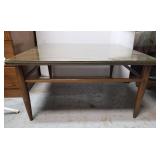 Mersman MCM glass top coffee table