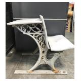 Antique cast iron school desk