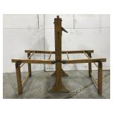 Antique Hartford folding wringer bench