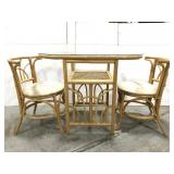 Rattan breakfast nook set