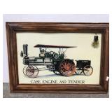 Framed metal Case tractor sign