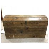 Curved top wooden chest