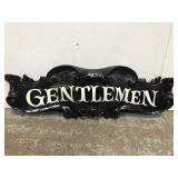 Gentleman wood sign