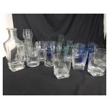 Large lot of drinking glasses