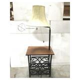 End table lamp w/ magazine rack