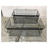 Pair of wire metal racks