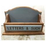 Wooden letter organizer