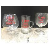 Set of 3 oversize bar glasses