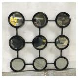 Modern metal mirror wall decor