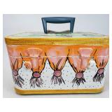 Vintage painted suitcase decor