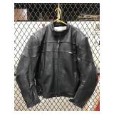 Teknic leather padded motorcycle jacket