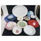 Huge lot of plates, platters, and bowls
