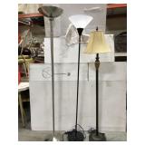 Trio of floor lamps