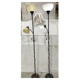 Pair of floor lamps with adjustable arms
