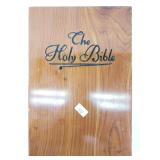 Holy bible in wood case