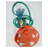 Garden lot with hose reel