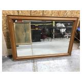 Large Conant Ball heavy wood framed mirror