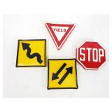 Miniature road sign decor