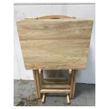 Blond wood tv trays