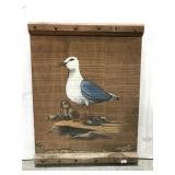 Vintage painted wood seagull art