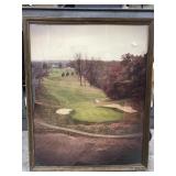 Golf course framed photo
