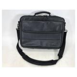 Targus black leather laptop bag