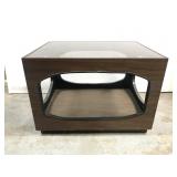 Mid century modern glass top end table