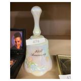 Fenton Musical Bell 25Th Anniversary Floral Glass
