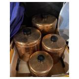 Copper Colored Sugar Flour Coffee Tea Canister