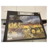 Lithograph Steel Metal Farmall Versus John Deere