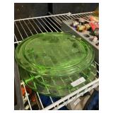 Uranium Glass Cake Platters