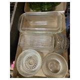 Glass Serving Dishes And Butter Dish