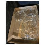 Glass Pitcher And Serving Bowls